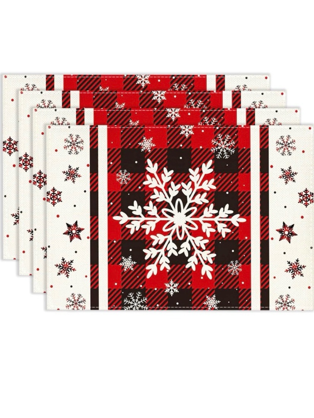 Christmas Snowflakes Placemats Set of 4